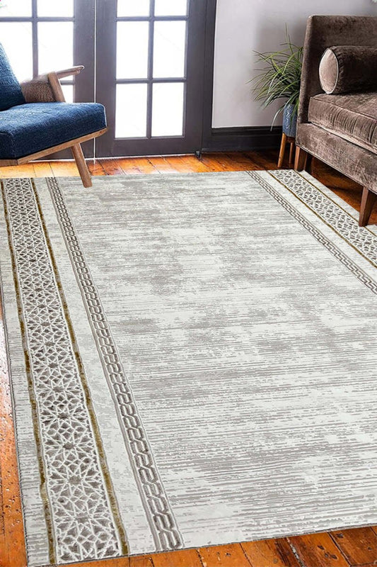Airy Weft Ivory Rug -Turkish Rug 4.10x8ft
